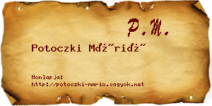 Potoczki Márió névjegykártya